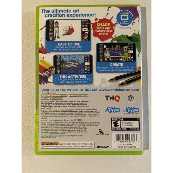 uDraw Studio Instant Artist (Microsoft Xbox 360) New -SEALED - Picture 2 of 5
